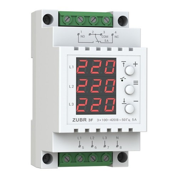 Реле напруги 3ф 5А 3F ZUBR