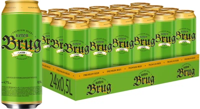 Упаковка пива Keten Brug Lager Elegant світле пастеризоване 4.7% 0.5 л з/б х 24 шт (4820193036985)