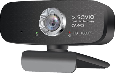 Kamera internetowa Savio CAK-02 FullHD Czarna (SAVCAK-02)