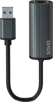 Адаптер Savio AK-55 USB-A 3.1 GEN 1 на RJ-45 Gigabit Ethernet (SAVAK-55)