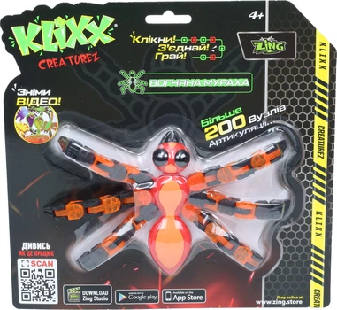 Игрушка Zing Klixx Creaturez Fidget Огненный муравей Красно-голубой (KX120_B) (2000000124957)