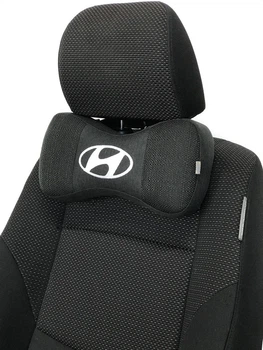 Подушка підголівник EKKOSEAT в машину - трисекційна, чорна. Hyundai