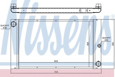 Радіатор охолодження BMW 5 E60-E61/BMW 7 E65-E66-E67-E68 вир-во Nissens Nissens (60762)