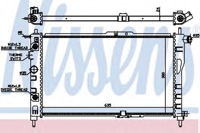 Радиатор охлаждения DAEWOO NEXIA пр-во Nissens Nissens (616521)