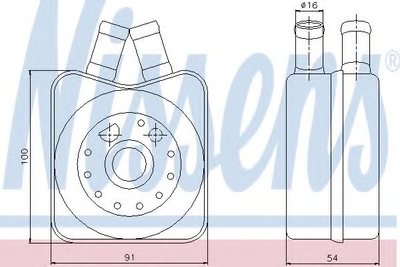 Радіатор масляний AUDI 100 C4 90- 1.6 i + вир-во Nissens Nissens (90607)