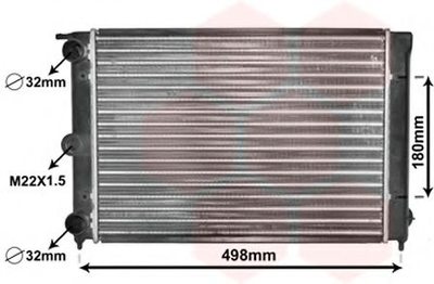 Радиатор охлаждения двигателя VW GOLF 1-2/PASS/POLO Van Wezel Van Wezel (58002039)