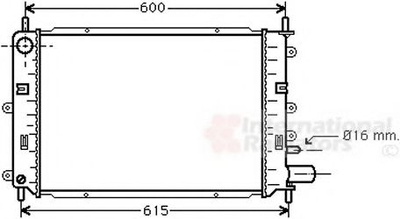Радиатор охлаждения ESCORT/ORION MT 90-95 пр-во Van Wezel Van Wezel (18002151)