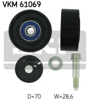 Ведущий ролик, поликлиновый ремень (Выр-во SKF) SKF (VKM61069)