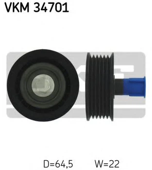 Паразитный/проводящий ролик, поликлиновый ремень. SKF (VKM34701)