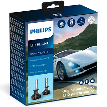 Светодиодные лампы LED Philips H1 11258U91X2 Ultinon Pro9100 +350% 12-24v