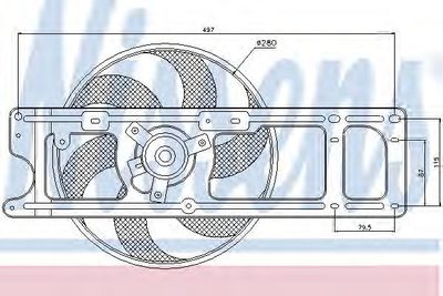 Вентилятор охолодження NISSAN RENAULT вир-во Nissens Nissens (85253)