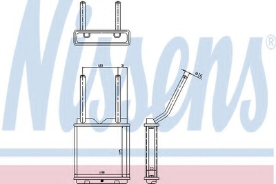 Радіатор пічки OPEL ASTRA F 91- вир-во Nissens Nissens (726531)