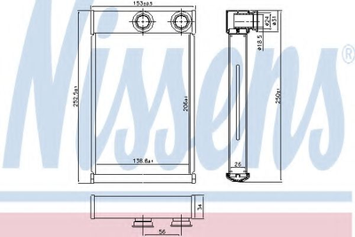 Радіатор обігрівача CHEVROLET CRUZE 2009- вир-во Nissens Nissens (72669)