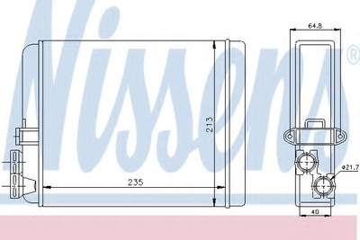 Радиатор печки VOLVO S60/S70/S80/XC90 пр-во Nissens Nissens (73641)