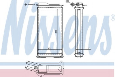 Радиатор отопителя FORD ESCORT/ORION 86- пр-во Nissens Nissens (71751)