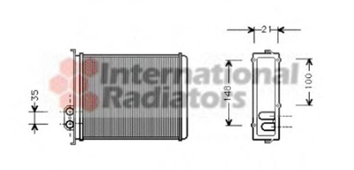 Радіатор обігрівача HEAT VOL S/V/C70/850 91- Van Wezel Van Wezel (59006085)