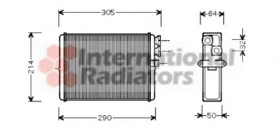 Радіатор обігрівача HEATER S60/XC70/V70/S80 Van Wezel Van Wezel (59006110)