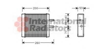 Радіатор обігрівача KIA SPORTAGE 2 ALL 99- Van Wezel Van Wezel (83006009)
