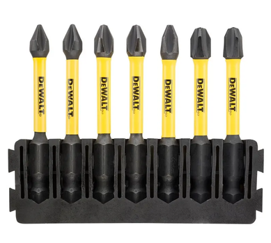 Кассета с битами DeWALT FlexTorq, L = 57 мм, Рh1 - 2 шт, Рh2 - 3 шт, Рh3 - 2 шт. DT70818