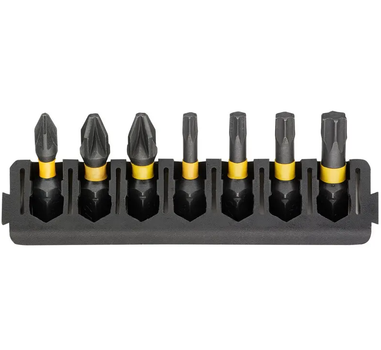 Кассета с битами DeWALT FlexTorq, L=25 мм, Pz1, Pz2 - 2 шт, Т15, Т20, Т25, Т30 DT70813