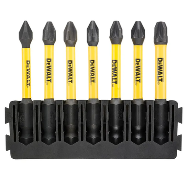 Кассета с битами DeWALT FlexTorq, L = 57 мм, Рh1 - 1 шт, Рh2 - 2 шт, Рz1 - 1 шт, Рz2 - 2шт, Рz3 - 1 шт. DT70819