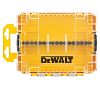Футляр для бит системы TSTAK Tough Case М DeWALT с футляром 25 мм х 25 шт., разделители-6шт., кассета для бит 7х25мм.-2шт., кассета для бит 7х57мм.-2шт. DT70802