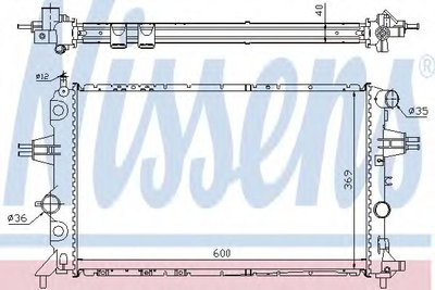 Радиатор охлаждения OPEL ASTRA G 98- 1.7 TD пр-во Nissens Nissens (63249A)