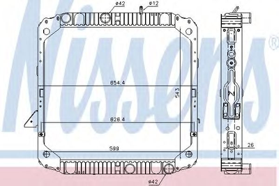 Радиатор охлаждения MB ECOLINER 1117-1120 пр-во Nissens Nissens (62743)