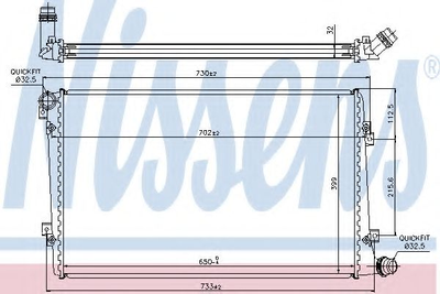 Радиатор охлаждения SKODA Octavia 1.9 TDi MT/AT пр-во Nissens Nissens (65292)