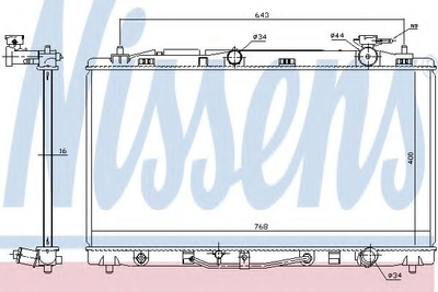 Радиатор охлаждения TOYOTA CAMRY XV4 07- 3.5 i V6 пр-во Nissens Nissens (646812)