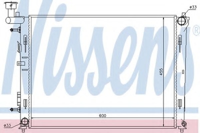 Радиатор охлаждения HYUNDAI i30, ELANTRA 1,4/1,6 AT пр-во Nissens Nissens (67076)