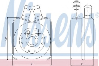 Радіатор масляний AUDI, SEAT, SKODA, VW вир-во Nissens Nissens (90606)