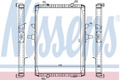 Радіатор охолодження RVI MAGNUM E-TECH 00- вир-во Nissens Nissens (63775A)