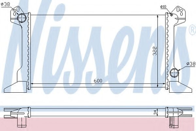 Радіатор охолодження FORD TRANSIT DY 92- 2.5 D вир-во Nissens Nissens (62177)