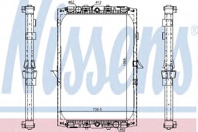 Радіатор охолодження DAF 95XF 96- вир-во Nissens Nissens (61417A)