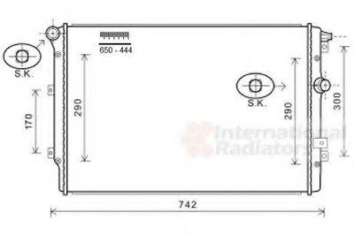 Радиатор охлаждения SEAT VW пр-во Van Wezel Van Wezel (58002324)