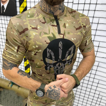 Мужская потоотводная футболка Zip Punisher Coolmax с принтом мультикам размер S
