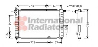 Радіатор охолодження двигуна MATIZ 2 0.8 MT +-AC 01- Van Wezel Van Wezel (81002046)