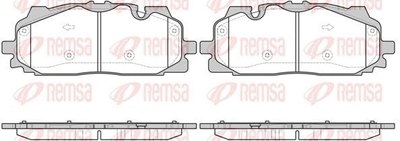 Колодка тормозная дисковая передняя AUDI A4, A8, Q5, Q7 2015- пр-во REMSA Remsa (166700)