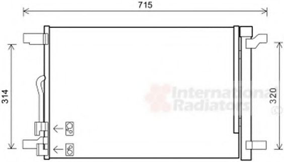 Радиатор кондиционера AUDI SEAT Volkswagen SKODA пр-во Van Wezel Van Wezel (58005335)