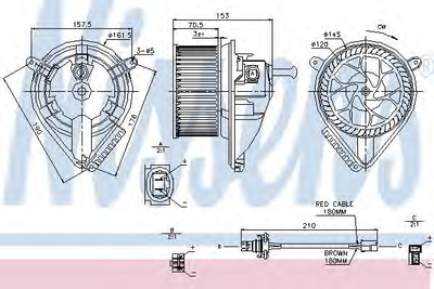 Вентилятор салону MB, VW вир-во Nissens Nissens (87039)