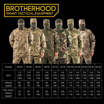 Куртка камуфляжна тактична для ВСУ Brotherhood Gorka Вудленд 60-62/182-188