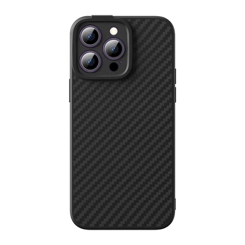 Чехол и защитное стекло Baseus Synthetic Fiber для iPhone 14 Pro Black with MagSafe (ARQW000101)