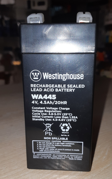 Акумулятор Westinghouse WA445N-T1 AGM 4V4,5Ah (48х48х108)