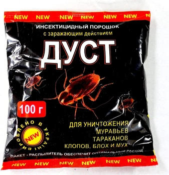 Порошок Дуст от тараканов, муравьев, блох, клопов, мух 100 г