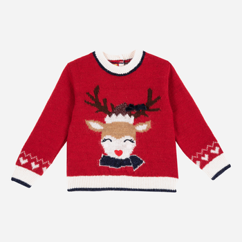 Sweter dla dziewczynki świąteczny Chicco 09069479000000-075 92 cm Czerwony (8054707835504)