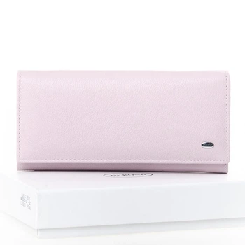 Шкіряний жіночий гаманець Classic DR. BOND W501 pink