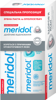 Набор Meridol Бережное отбеливание Зубная паста 75 мл + Ополаскиватель 100 мл (2170000000333)