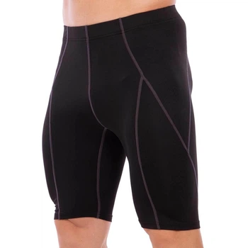 Шорты мужские компрессионные тайтсы Zelart 1502L размер 2XL (50-52) Black-Grey
