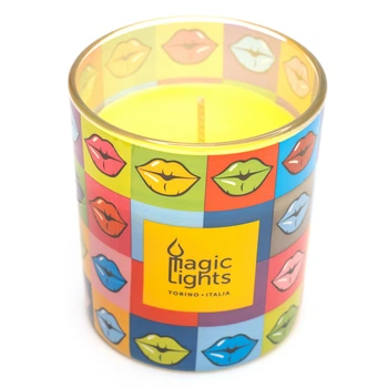 Ароматическая свечка Magic Lights, аромат Ваниль, губы, 7,5*8,4 см, желтая (40010-2)
